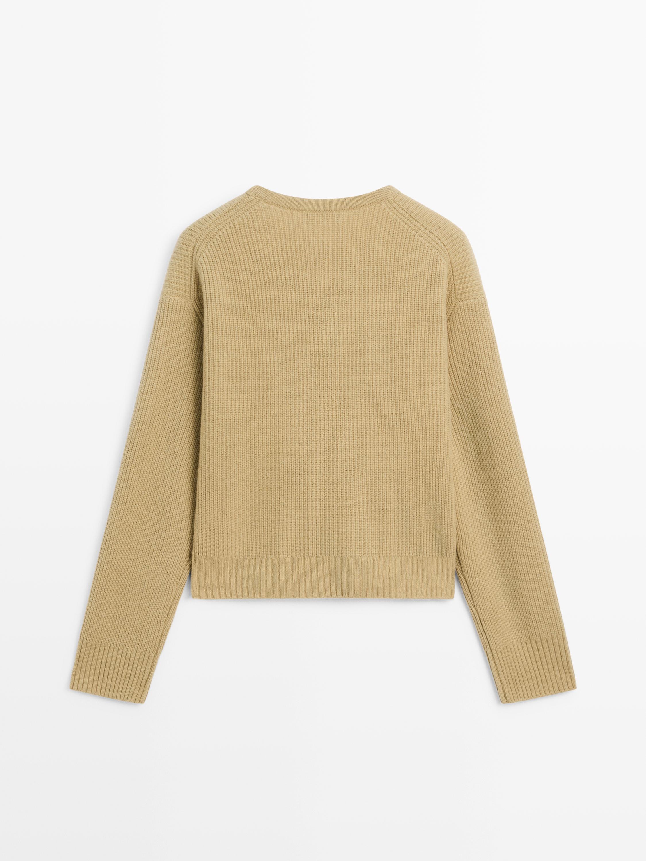 Wool blend knit sweater